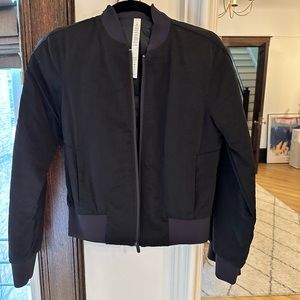 Black Lululemon nylon bomber jacket